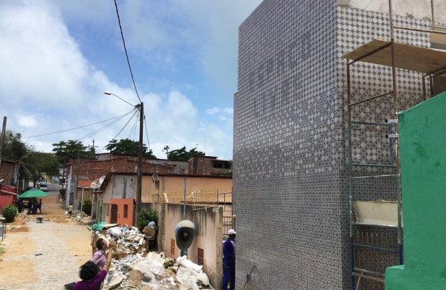 Construção da Escola de Música  - Foto Nicole Miescher