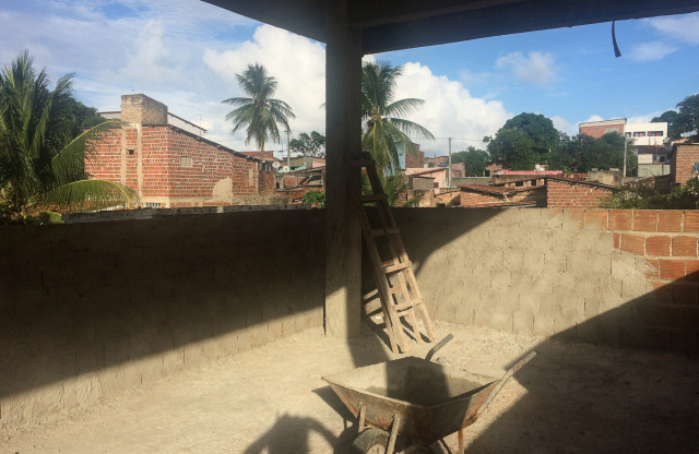 Construção da Escola de Música  - Foto Nicole Miescher